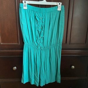 Turquoise Strapless Romper